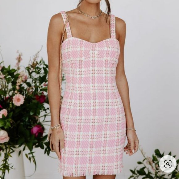 Chantal Tweed Frayed Hem Mini Dress - Picture 1 of 1